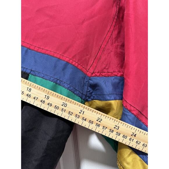Vintage 80s/90s Robert Stock Silk Jacket Size M Quilted Retro Color Block Bomber - Picture 7 of 11